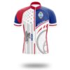 Custom Guam State Flag Cycling Kit, Cycling Personalized Name Jersey - Short Sleeve Cycling Jersey-White