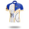Custom Name Nevada State Flag Cycling Kit, Cycling Personalized Name Jersey - Short Sleeve Cycling Jersey-White