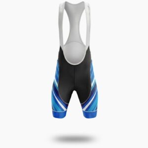 Custom Team Name, Personalized Name, Custom Team Logo Men's Blue Cycling Jersey - Bib Shorts-White
