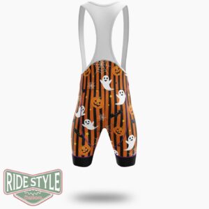 Cute Spooky Halloween Ride Cycling Jersey Kit - Bib Shorts-White