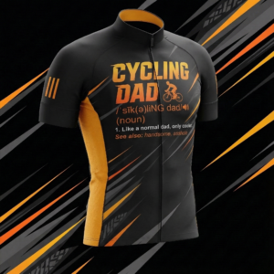 Cycling Dad Like A Normal Dad, Only Colder, Funny Men's Bike Cycling Jersey 2