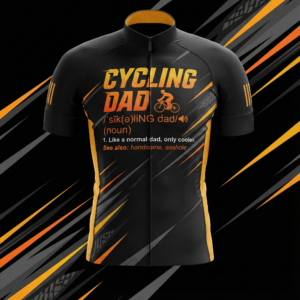 Cycling Dad Like A Normal Dad, Only Colder, Funny Men's Bike Cycling Jersey 3