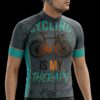 Cycling Is My Therapy Cycling Jersey, Cycling Bicycle Shirt, Bib Short 1