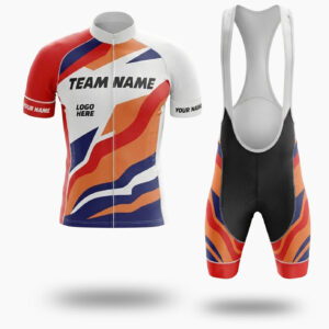 Cycling Jersey For Team, Men's Jersey Custom Team Name, Personalized Name, Custom Logo Cycling Jersey - Short Sleeve Cycling Jersey Kit-White