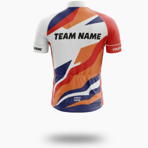 Cycling Jersey For Team, Men's Jersey Custom Team Name, Personalized Name, Custom Logo Cycling Jersey - Short Sleeve Cycling Jersey-White