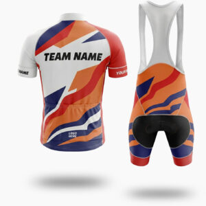 Cycling Jersey For Team, Men's Jersey Custom Team Name, Personalized Name, Custom Logo Cycling Jersey - Short Sleeve Cycling Jersey Kit-White