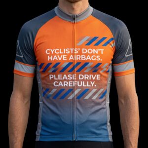 Cyclists Don't Have Airbags Please Drive Carefully Cycling Jersey, Cycling Bicycle Shirt, Bib Short 1