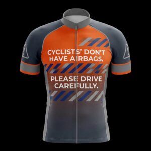 Cyclists Don't Have Airbags Please Drive Carefully Cycling Jersey, Cycling Bicycle Shirt, Bib Short - Men's Short Sleeve Jersey - S