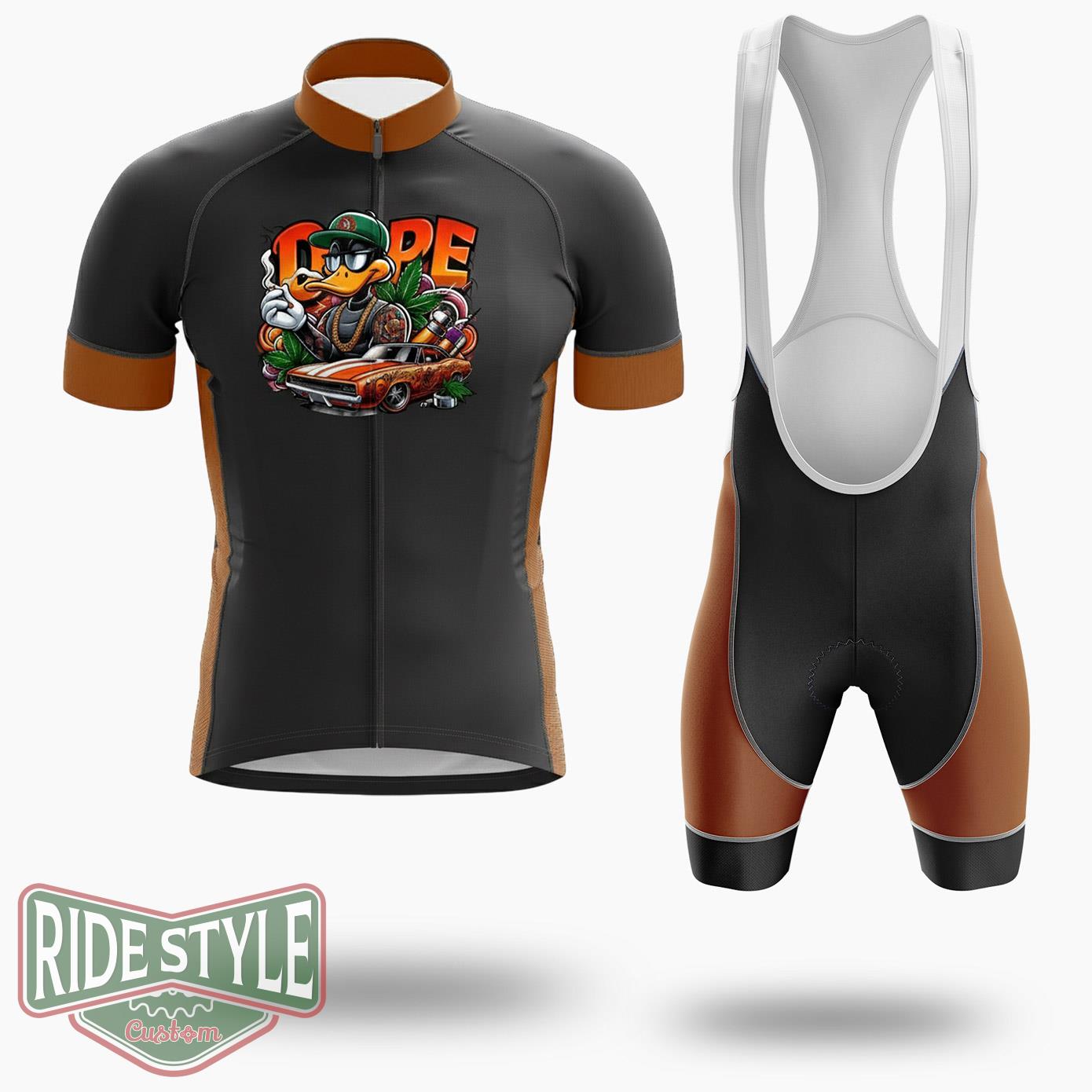 Daffy Duck Dope Cycling Jersey Kit - Short Sleeve Cycling Jersey Kit-White