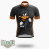 Daffy Duck Inspired Funny Cartoon Duck 90s Retro Looney Tunes Style Cycling Jersey Kit - Short Sleeve Cycling Jersey-White