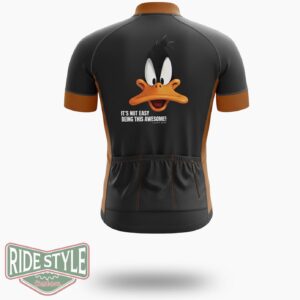 Daffy Duck It's Not Easy Being This Awesome Cycling Jersey Kit - Short Sleeve Cycling Jersey-White