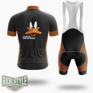 Daffy Duck It's Not Easy Being This Awesome Cycling Jersey Kit - Short Sleeve Cycling Jersey Kit-White