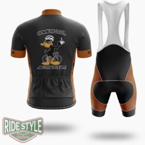 Daffy Duck Show Me The Coffee Cycling Jersey Kit - Short Sleeve Cycling Jersey Kit-White