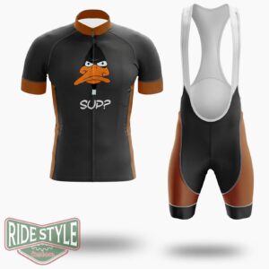 Daffy Duck Sup Funny Cycling Jersey Kit - Short Sleeve Cycling Jersey Kit-White