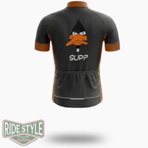 Daffy Duck Sup Funny Cycling Jersey Kit - Short Sleeve Cycling Jersey-White