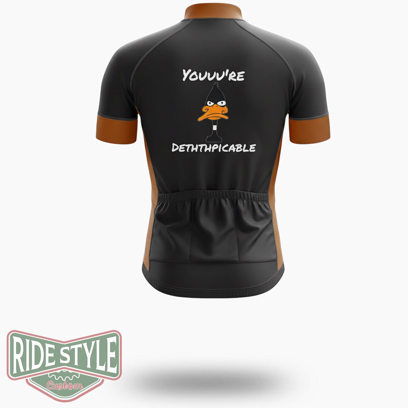 Daffy Duck You're Despicable Cycling Jersey Kit - Short Sleeve Cycling Jersey-White