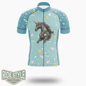 Dark Unicorn Cycling Jersey Kit, Bicycle Clothing - Short Sleeve Cycling Jersey-White