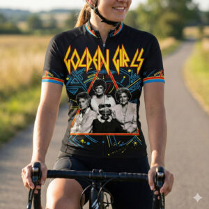 Def Leppard The Golden Girls Women's Cycling Jersey - Short Sleeve Cycling Jersey-Black