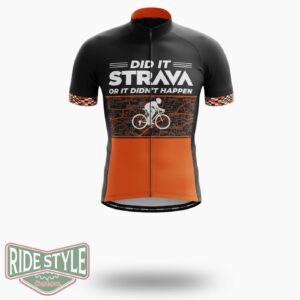 Did It Strava Or It Didn't Happen Cycling Jersey Kit - Short Sleeve Cycling Jersey-White