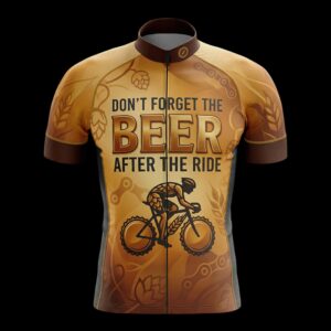 Don't Forget The Beer After The Ride Cycling Jersey, Cycling Bicycle Shirt, Cycling Bib Short - Men's Short Sleeve Jersey - S