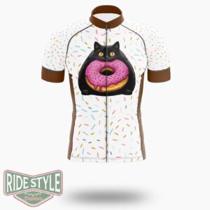 Donut Cat Cycling Jersey Kit, Bicycle Clothing Summer New - Short Sleeve Cycling Jersey-White