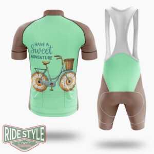 Donut Have A Sweet Adventure Cycling Jersey Kit, Bicycle Clothing Summer New - Short Sleeve Cycling Jersey Kit-White