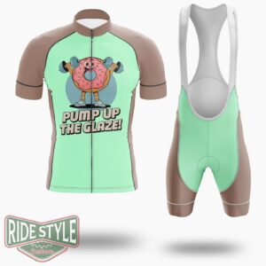 Donut Pump Up The Glaze Cycling Jersey Kit, Bicycle Clothing Summer New - Short Sleeve Cycling Jersey Kit-White