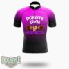 Donuts Gym Dessert Food Fitness Exercise Doughnut Sport Cycling Jersey Kit, Bicycle Clothing - Short Sleeve Cycling Jersey-White