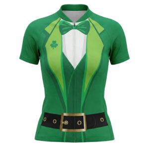 Elf Costume Irish Women's Short Sleeve Cycling Jersey - Womens Short Sleeve Jersey-Green