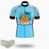 Elmo And Cookie Monster Cycling Jersey Kit, Bicycle Clothing - Short Sleeve Cycling Jersey-White