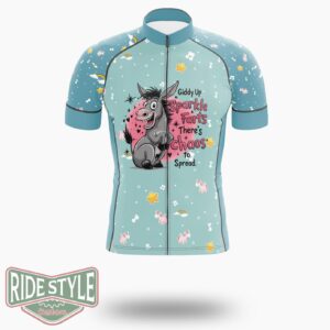 Giddy Up Sparkle Farts There's Chaos To Spread Cycling Jersey Kit, Bicycle Clothing - Short Sleeve Cycling Jersey-White
