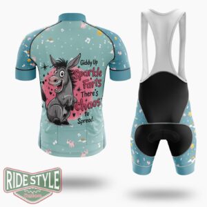 Giddy Up Sparkle Farts There's Chaos To Spread Cycling Jersey Kit, Bicycle Clothing - Short Sleeve Cycling Jersey Kit-White
