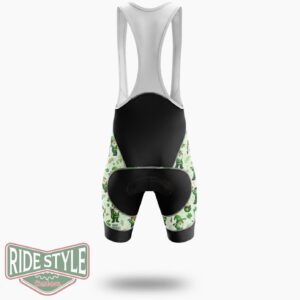 Gnome Funny Happy St.Patrick's Day Cycling Jersey Outfit - Bib Shorts-White