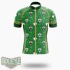 Gnome Pattern St. Patrick's Day Cycling Jersey Outfit - Short Sleeve Cycling Jersey-White