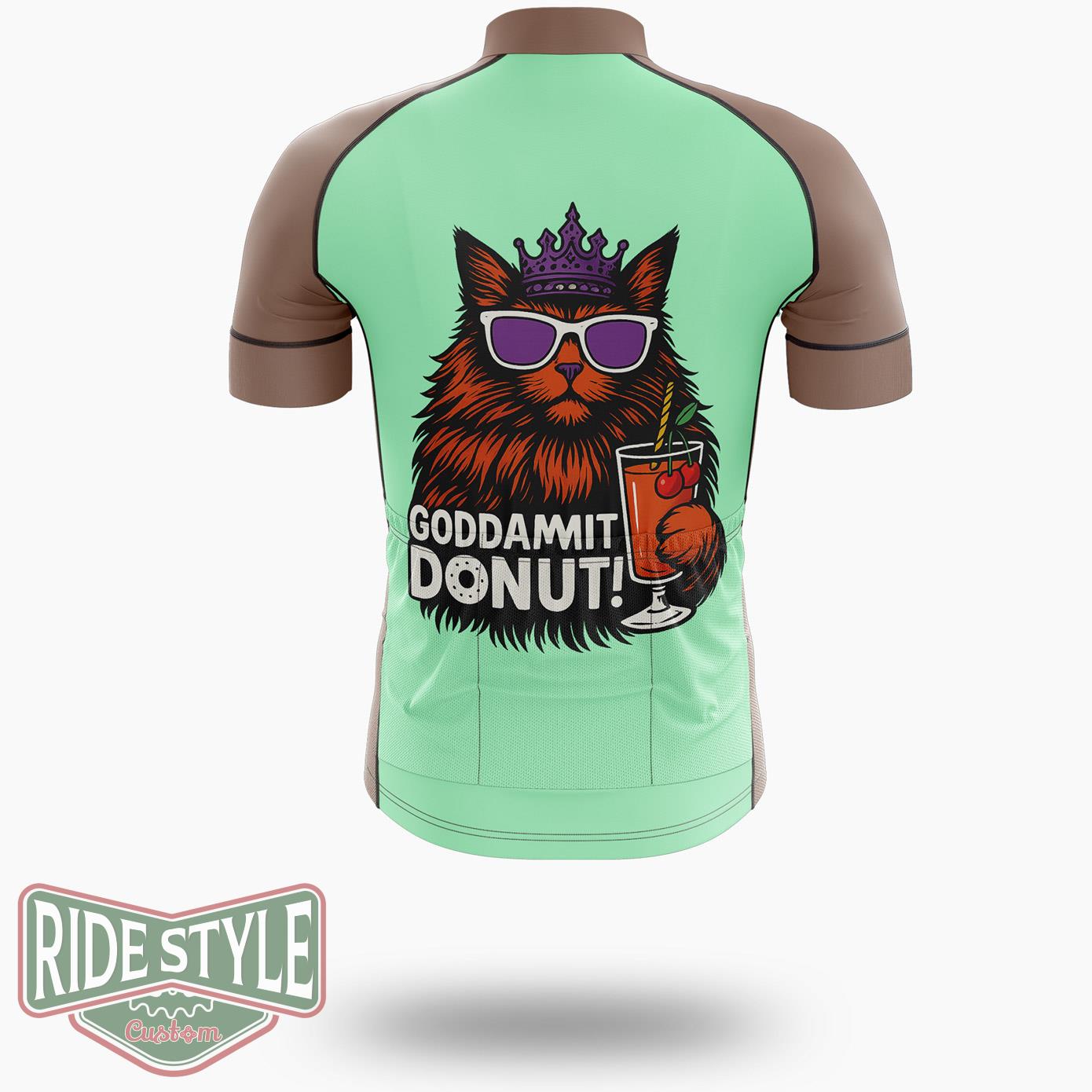Goddammit Donut Cycling Jersey Kit, Bicycle Clothing Summer New - Short Sleeve Cycling Jersey-White