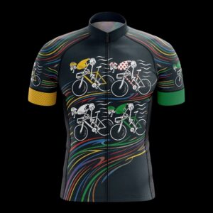 Grand Tour Cycling Jersey, Cycling Bicycle Shirt - Men's Short Sleeve Jersey - S
