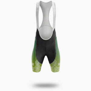 Green Cycling Jersey Custom Team Name, Personalized Name, Team Logo Men's Bike Jersey - Bib Shorts-White