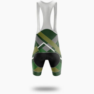 Green Men's Cycling Jersey Personalized Name Jersey Full Set - Bib Shorts-White