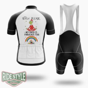 Grinch Bitch Pease Im So Fucking Fabulous Raibown Cycling Jersey Kit - Short Sleeve Cycling Jersey Kit-White