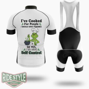Grrinch I've Cooked For People Christmas Cycling Jersey Kit - Short Sleeve Cycling Jersey Kit-White