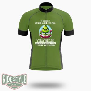 Grinch It's Been A Rough Week So Far Cycling Jersey Kit - Short Sleeve Cycling Jersey-White