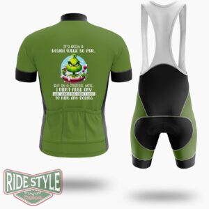 Grinch It's Been A Rough Week So Far Cycling Jersey Kit - Short Sleeve Cycling Jersey Kit-White