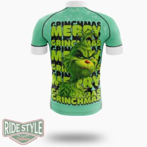 Grrinchmas Merry, Grrinchmas Merry Christmas Cycling Jersey Kit - Short Sleeve Cycling Jersey-White