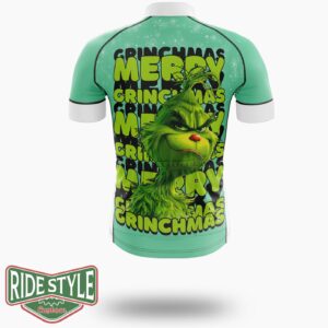 Grrinchmas Merry, Grrinchmas Merry  Christmas Cycling Jersey Kit - Short Sleeve Cycling Jersey-White