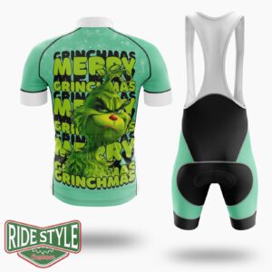 Grrinchmas Merry, Grrinchmas Merry  Christmas Cycling Jersey Kit - Short Sleeve Cycling Jersey Kit-White