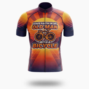 Have Faith In An Old Man With A Bicycle Men Cycling Jersey - Short Sleeve Cycling Jersey-White