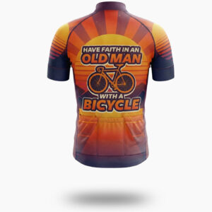 Have Faith In An Old Man With A Bicycle Men Cycling Jersey - Short Sleeve Cycling Jersey-White