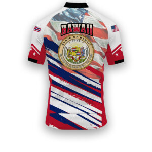Hawaii States Cycling Jersey, USA Flag Men Women Jersey Full Kit - Short Sleeve Cycling Jersey-White