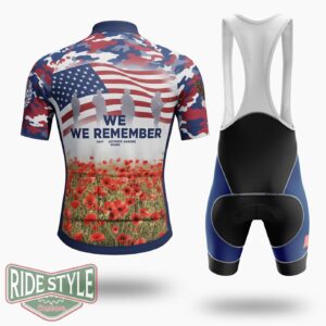 Honor And Remember Memorial Day Cycling Jersey Kit - Short Sleeve Cycling Jersey Kit-White