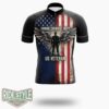 Honor Courage Duty Us Veteran Cycling Jersey Kit - Short Sleeve Cycling Jersey-White
